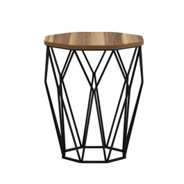 Hanah Home Sofya Mesa Auxiliar Nogal y Negro